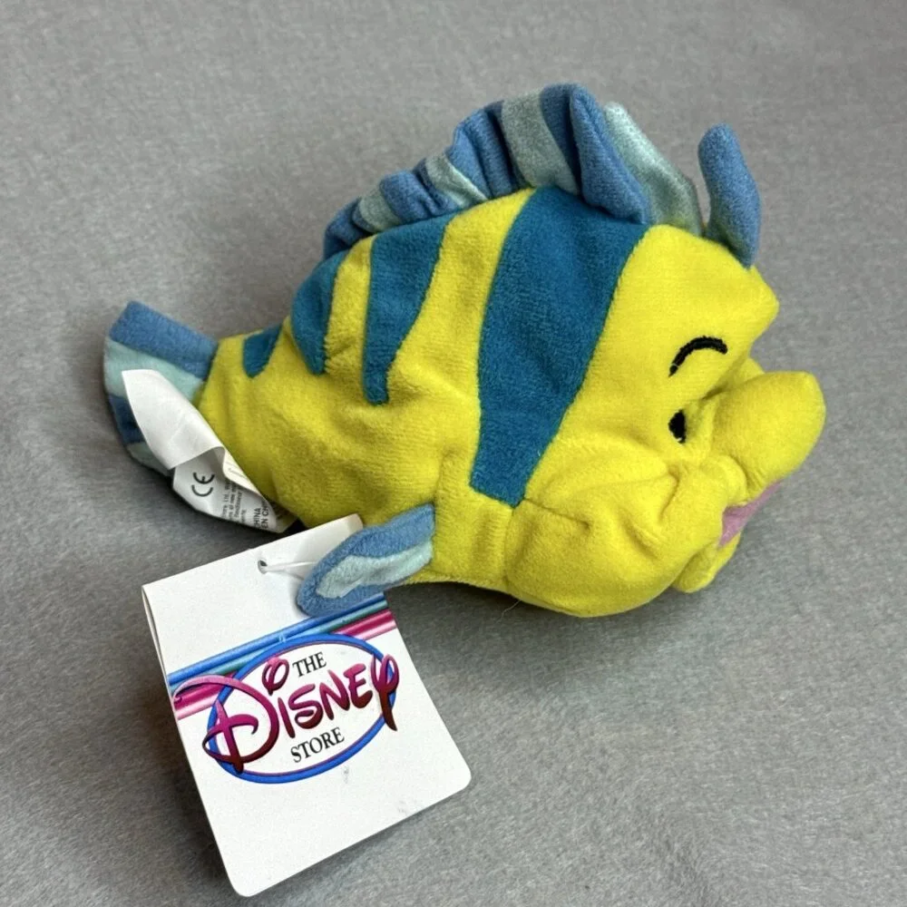 Sebastian Flounder The Little Mermaid The Disney Store Bean Bag Plush Set of 2 - Picture 6 of 8